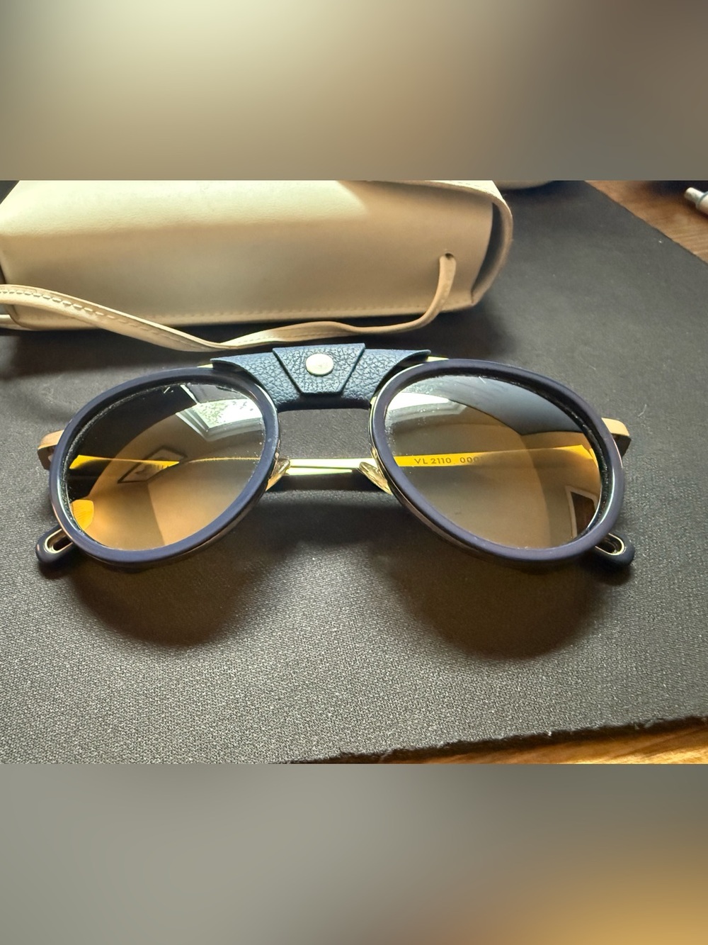 Vuarnet Navy Frame Sunglasses with Brown Gradient Lenses